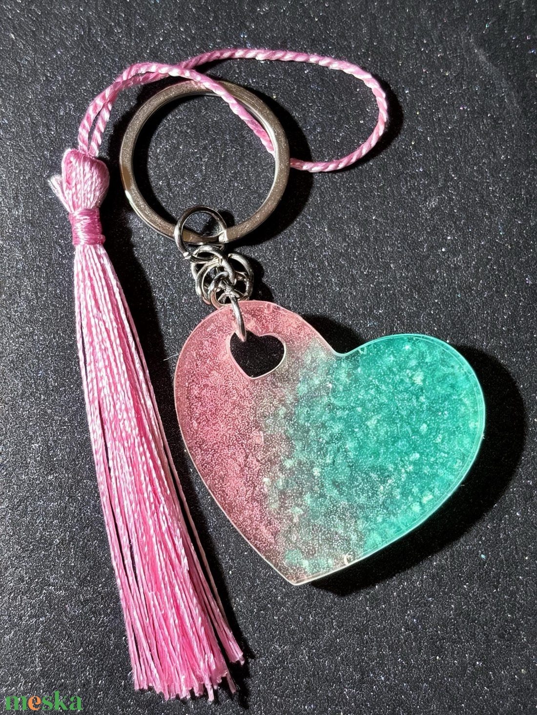 Szíves csillogó kulcstartók - táska & tok - kulcstartó & táskadísz - kulcstartó - Meska.hu