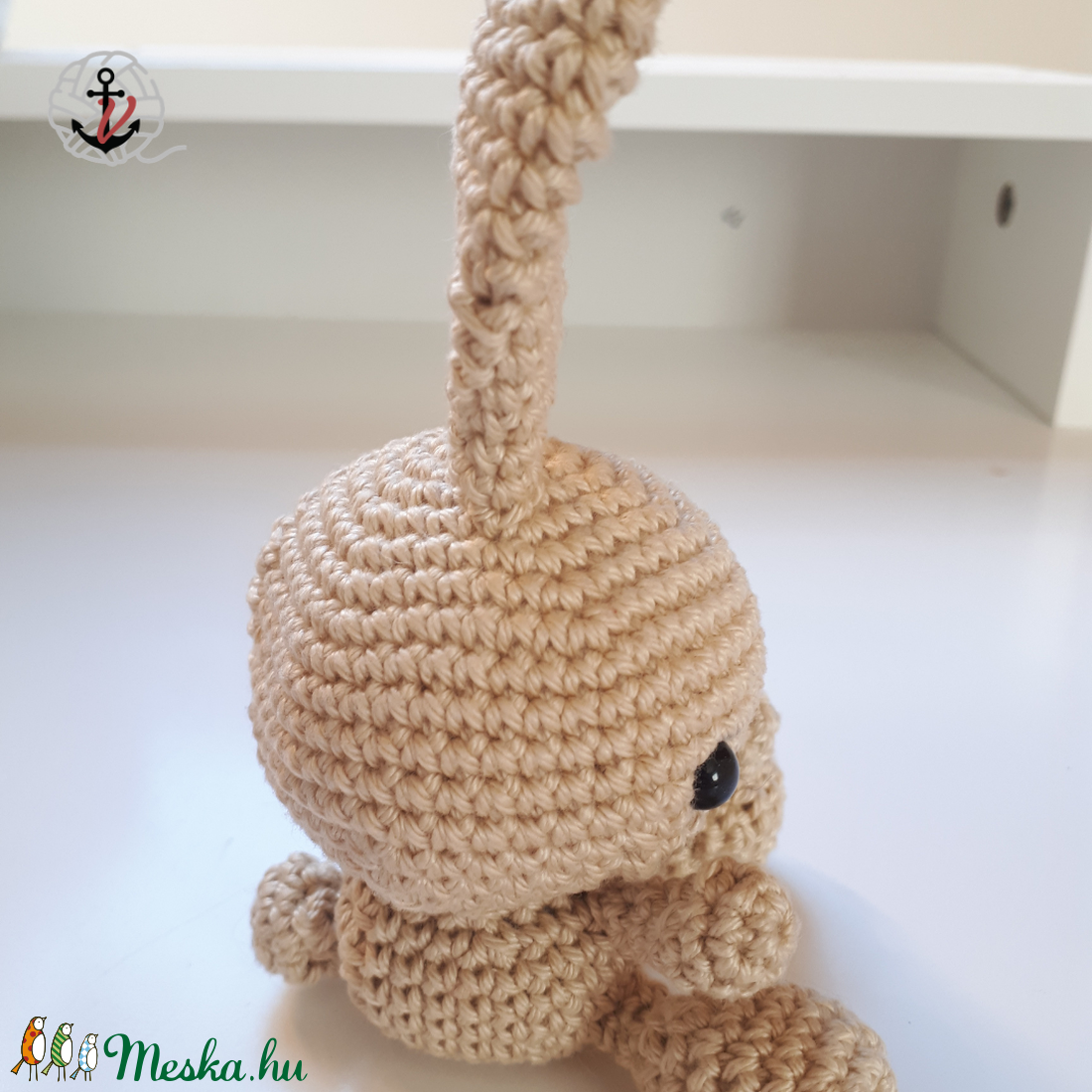 Horgolt kisnyuszi - amigurumi ülő nyuszi - játék & sport - plüssállat & játékfigura - nyuszi - Meska.hu