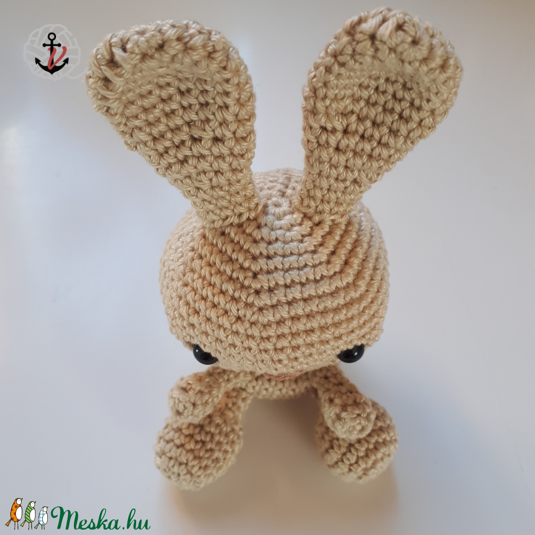 Horgolt kisnyuszi - amigurumi ülő nyuszi - játék & sport - plüssállat & játékfigura - nyuszi - Meska.hu