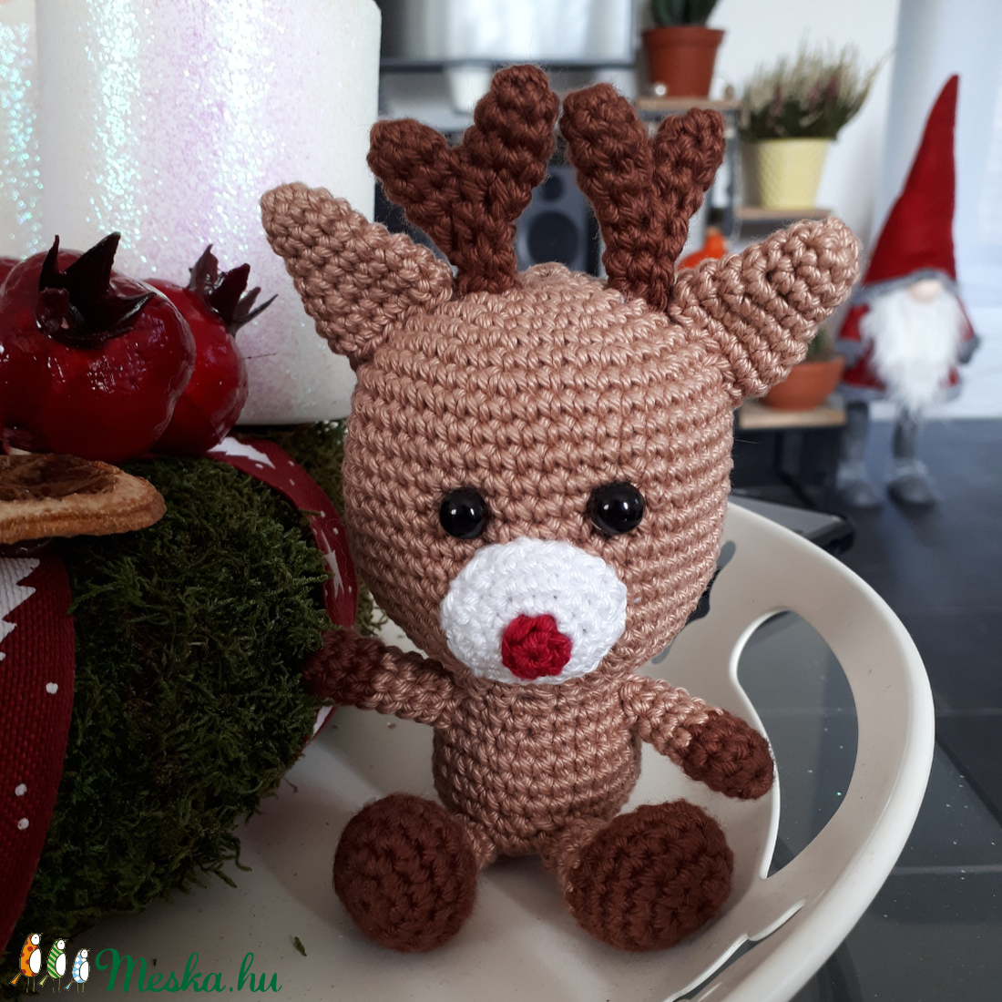 Horgolt rénszarvas amigurumi figura - karácsony - karácsonyi lakásdekoráció - karácsonyi manók, figurák - Meska.hu Horgolt rénszarvas amigurumi figura - karácsony - karácsonyi lakásdekoráció - karácsonyi manók, figurák - Meska.hu