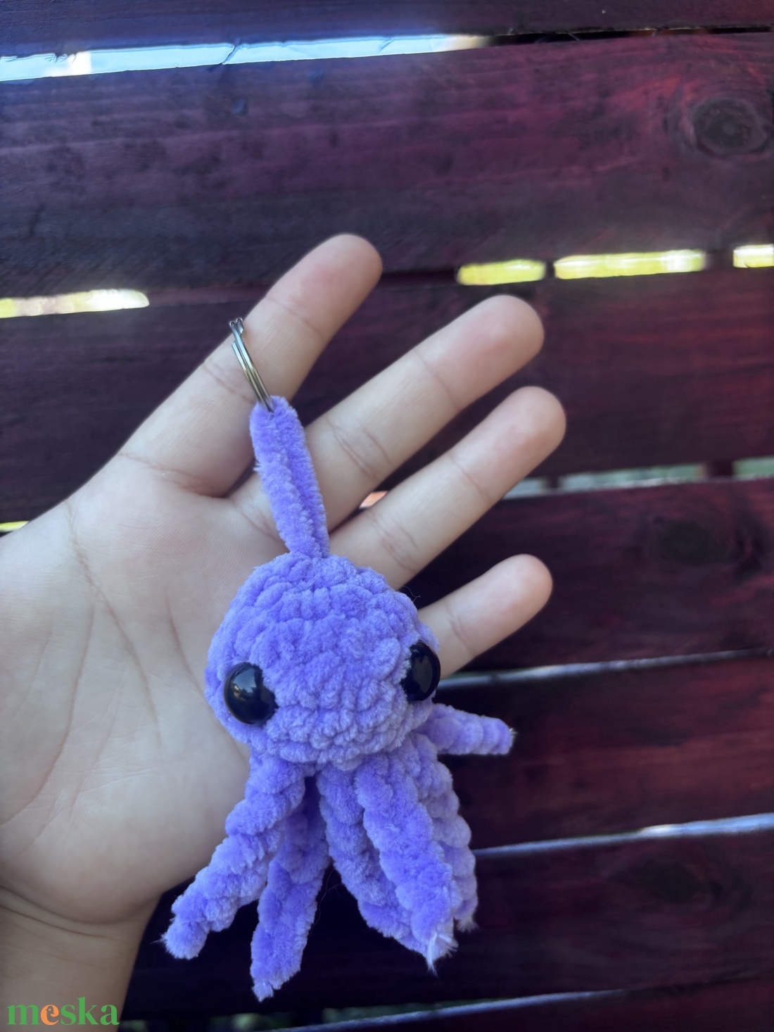 Horgolt polip kulcstartók  - játék & sport - plüssállat & játékfigura - polip - Meska.hu