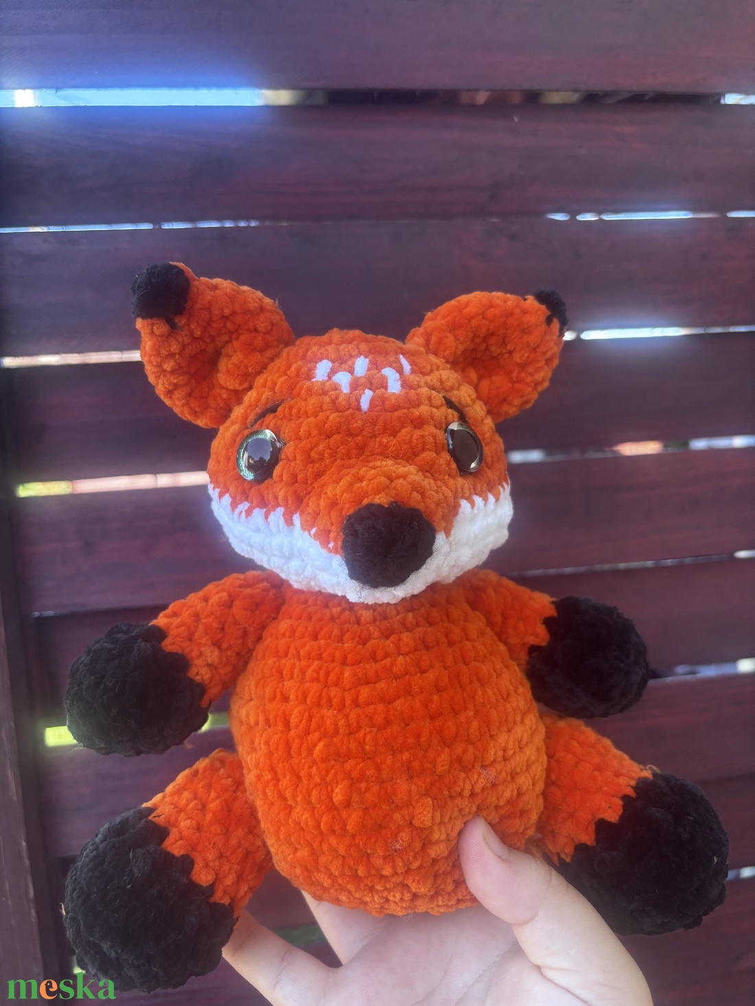 Horgolt róka plüss - játék & sport - plüssállat & játékfigura - róka - Meska.hu