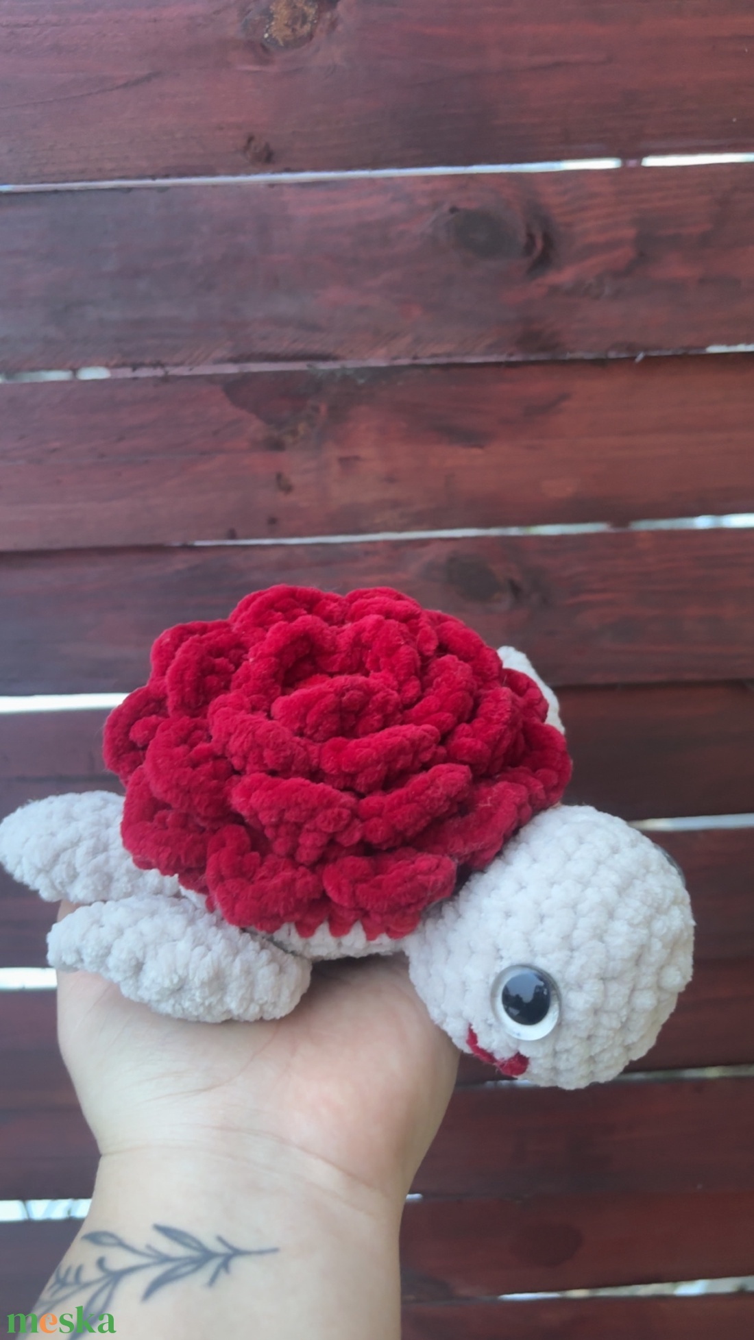 Valentin rózsa teki - játék & sport - plüssállat & játékfigura - teknős - Meska.hu