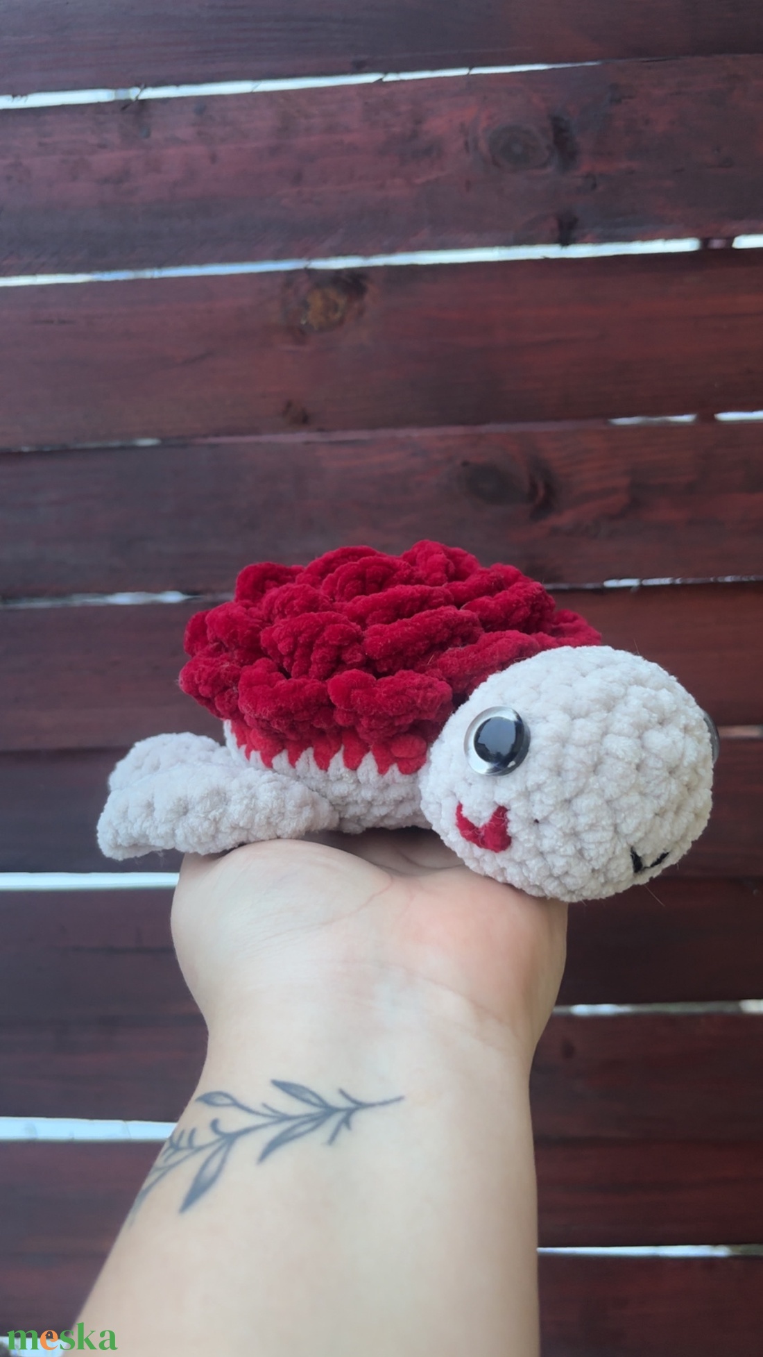 Valentin rózsa teki - játék & sport - plüssállat & játékfigura - teknős - Meska.hu