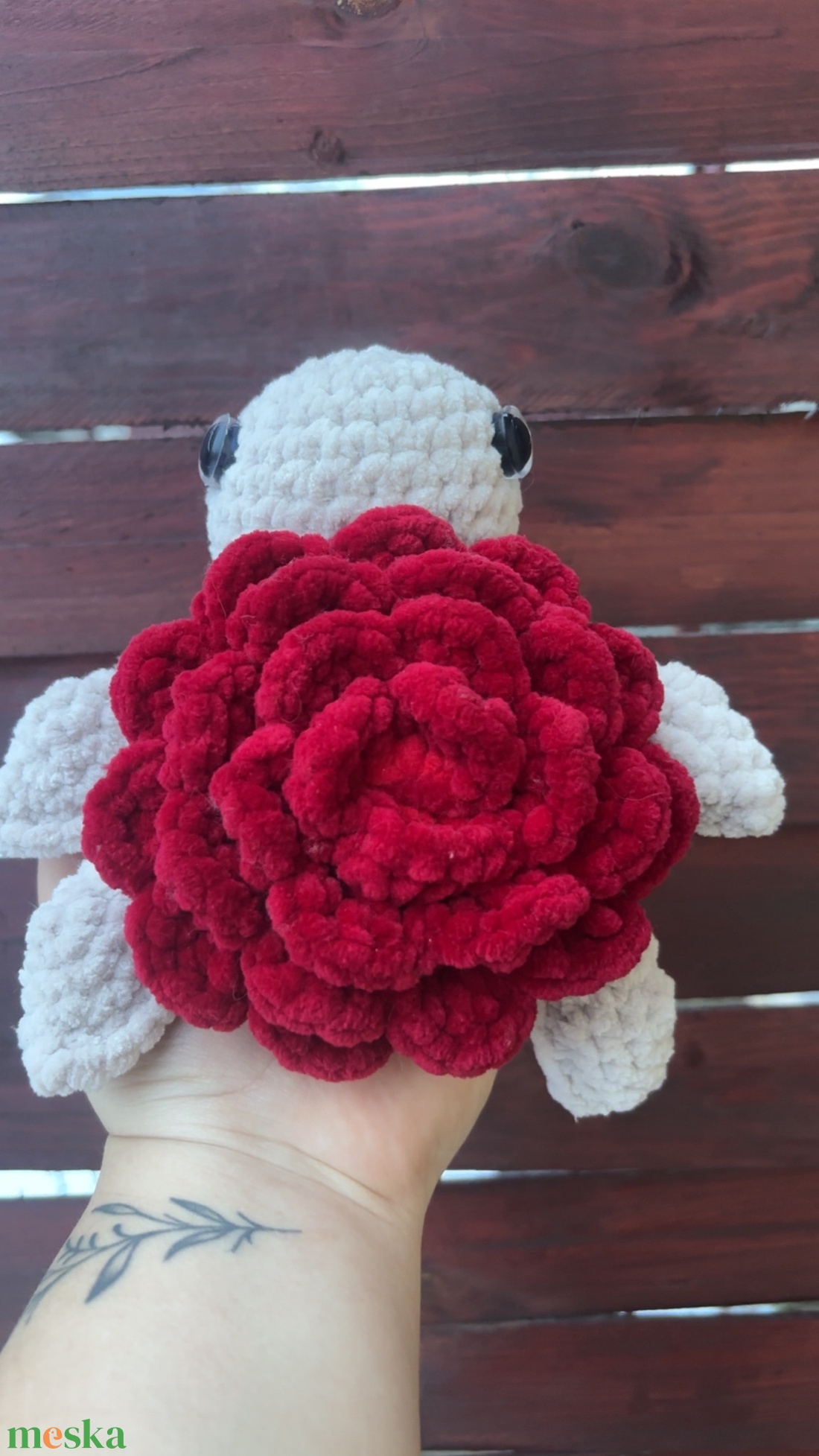 Valentin rózsa teki - játék & sport - plüssállat & játékfigura - teknős - Meska.hu