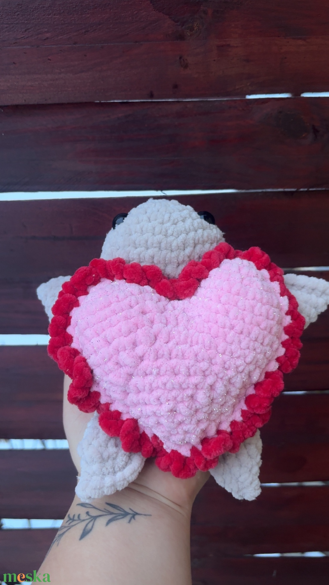 Valentin szív teki - játék & sport - plüssállat & játékfigura - teknős - Meska.hu