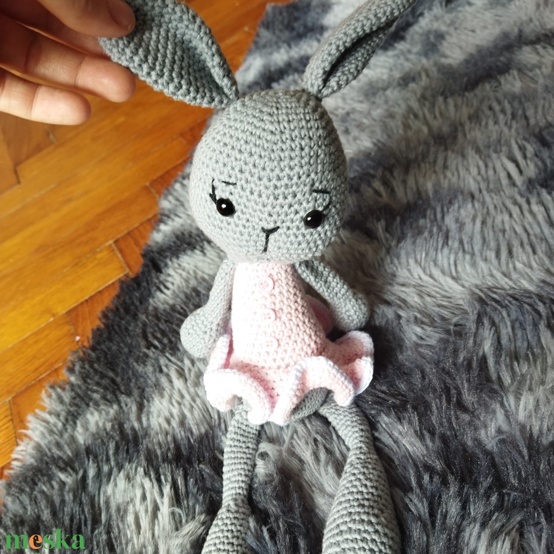 Horgolt nyuszi - játék & sport - plüssállat & játékfigura - nyuszi - Meska.hu