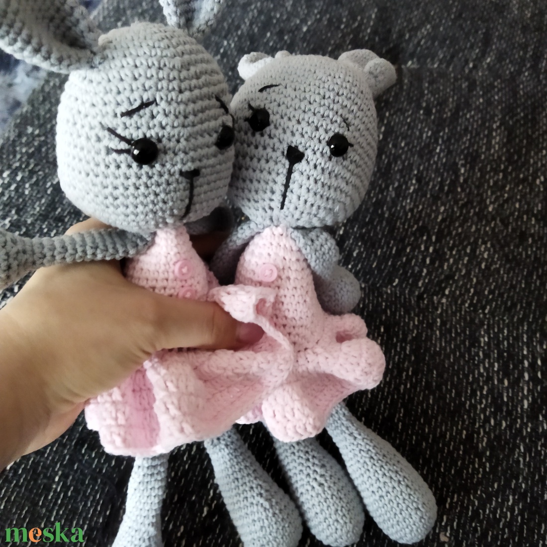 Horgolt nyuszi - játék & sport - plüssállat & játékfigura - nyuszi - Meska.hu