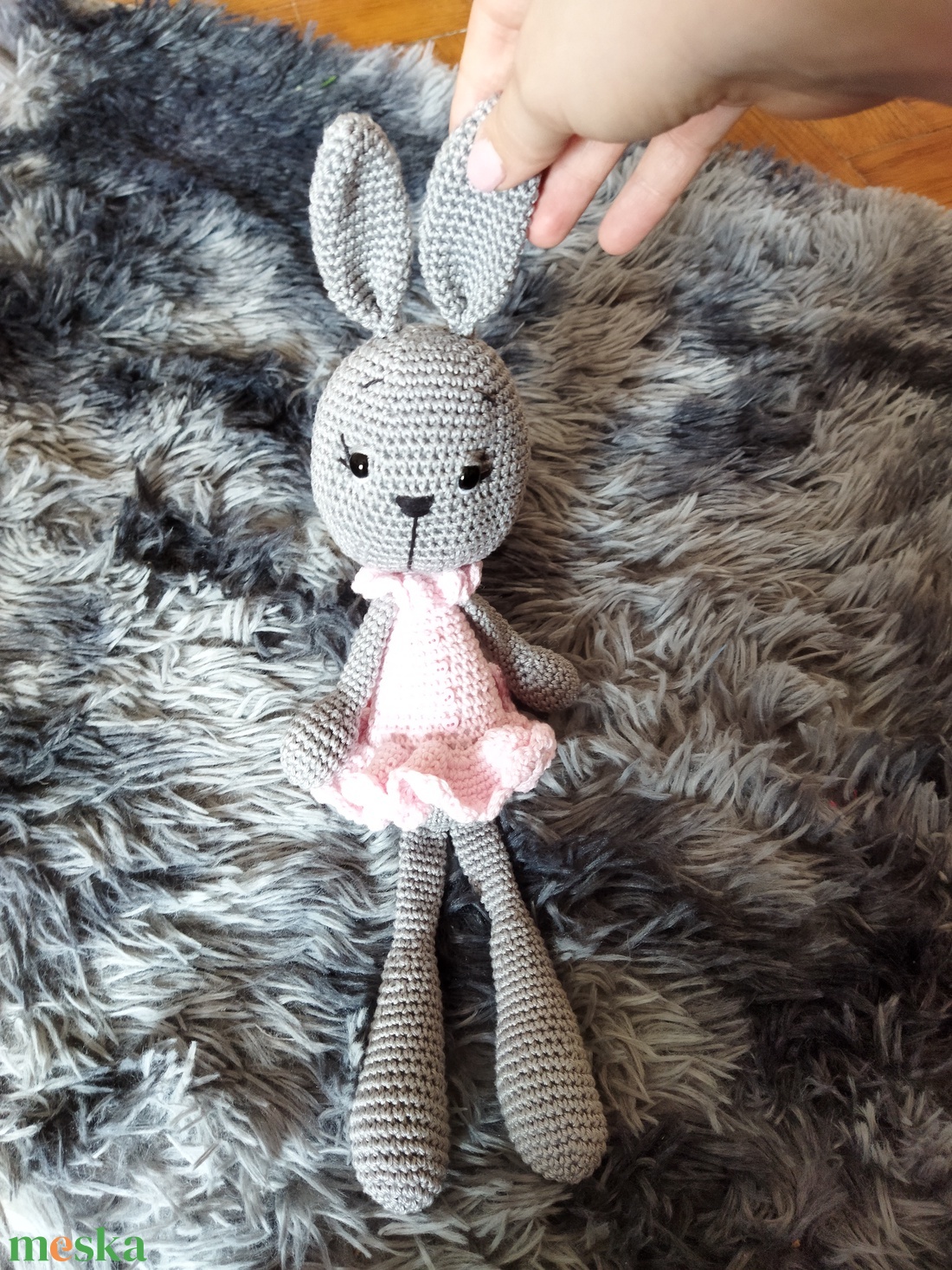 Horgolt nyuszi - játék & sport - plüssállat & játékfigura - nyuszi - Meska.hu