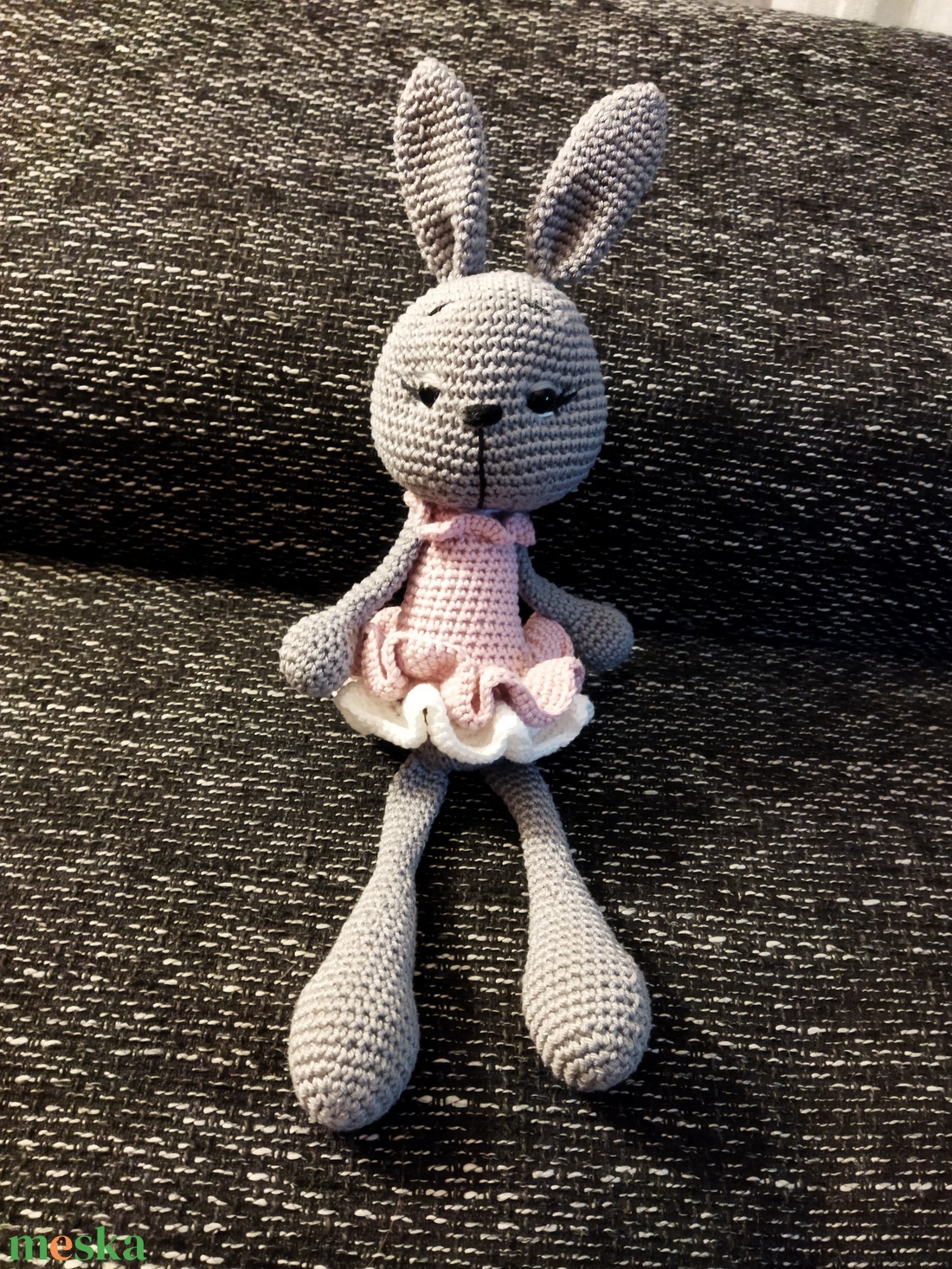 Horgolt nyuszi  - játék & sport - plüssállat & játékfigura - nyuszi - Meska.hu