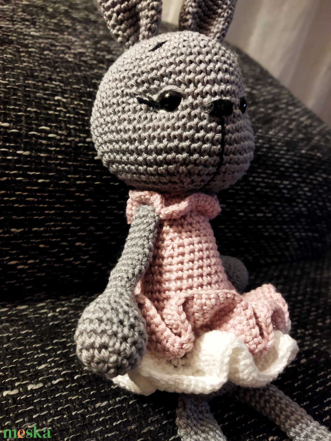 Horgolt nyuszi  - játék & sport - plüssállat & játékfigura - nyuszi - Meska.hu