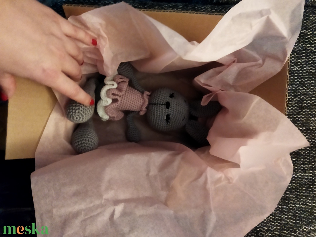 Horgolt nyuszi  - játék & sport - plüssállat & játékfigura - nyuszi - Meska.hu