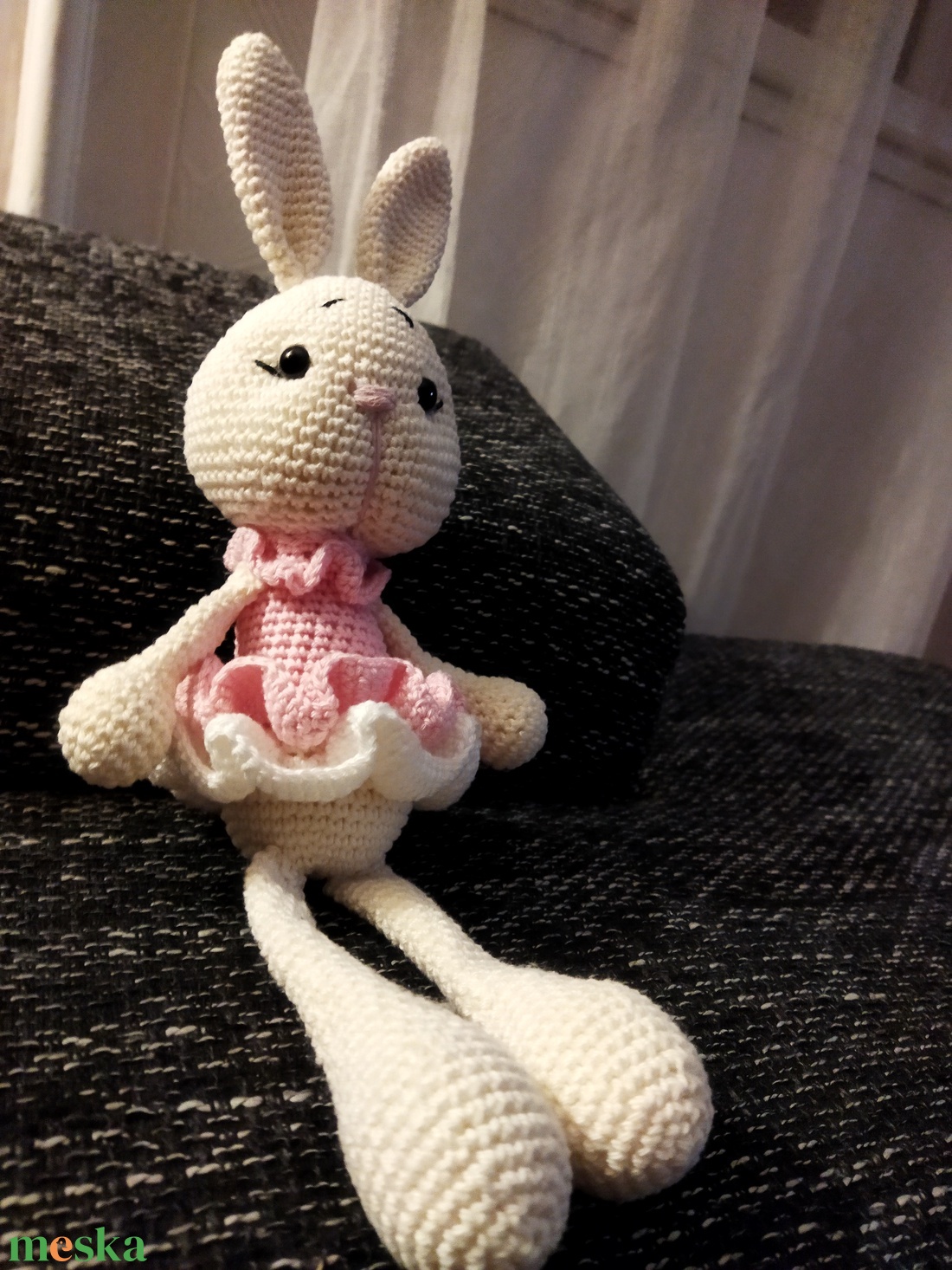Horgolt nyuszi - játék & sport - plüssállat & játékfigura - nyuszi - Meska.hu