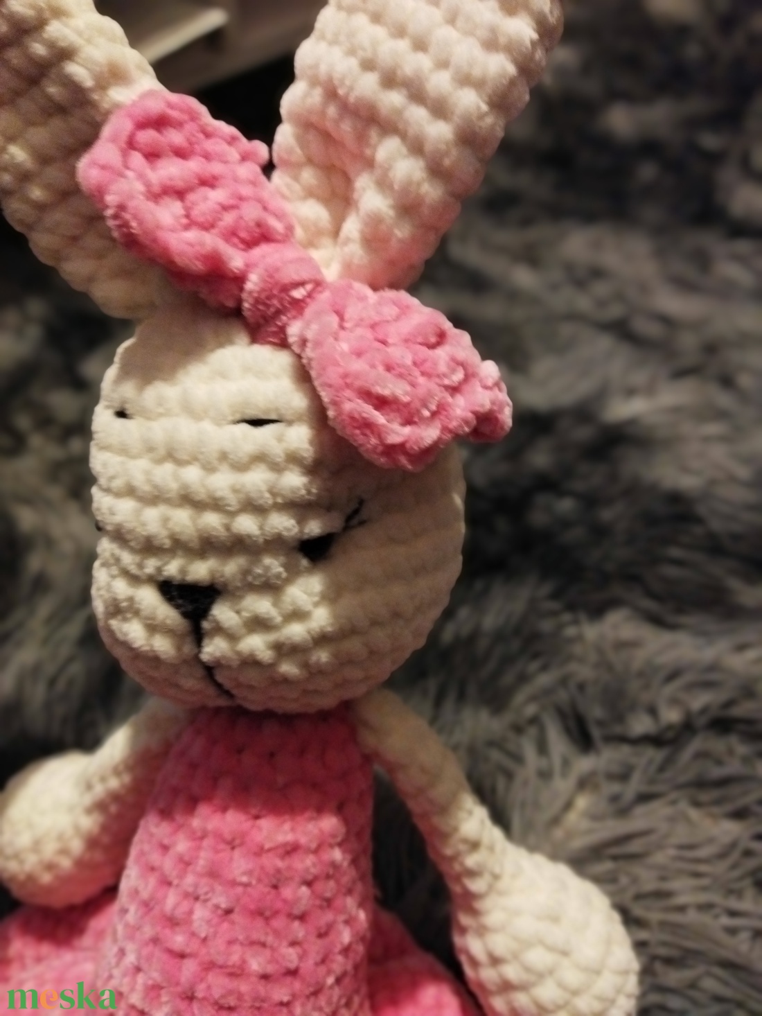 Nagy méretű horgolt plüss nyuszi  - játék & sport - plüssállat & játékfigura - nyuszi - Meska.hu
