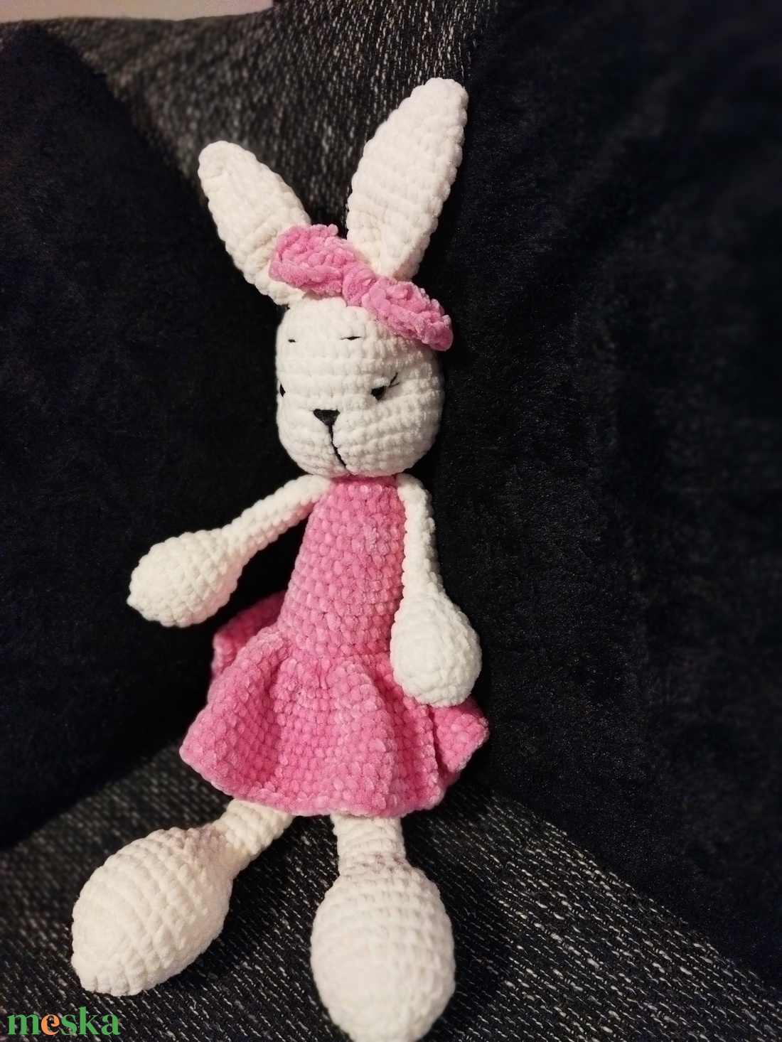 Nagy méretű horgolt plüss nyuszi  - játék & sport - plüssállat & játékfigura - nyuszi - Meska.hu