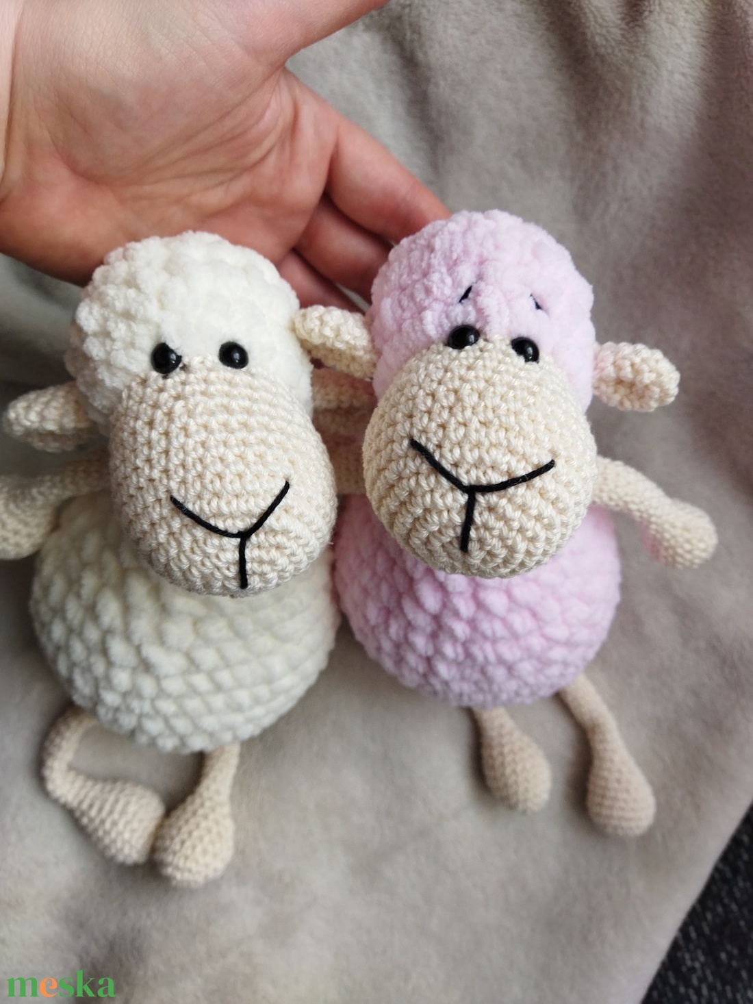 Horgolt bari, bárány - játék & sport - plüssállat & játékfigura - plüss bárány - Meska.hu