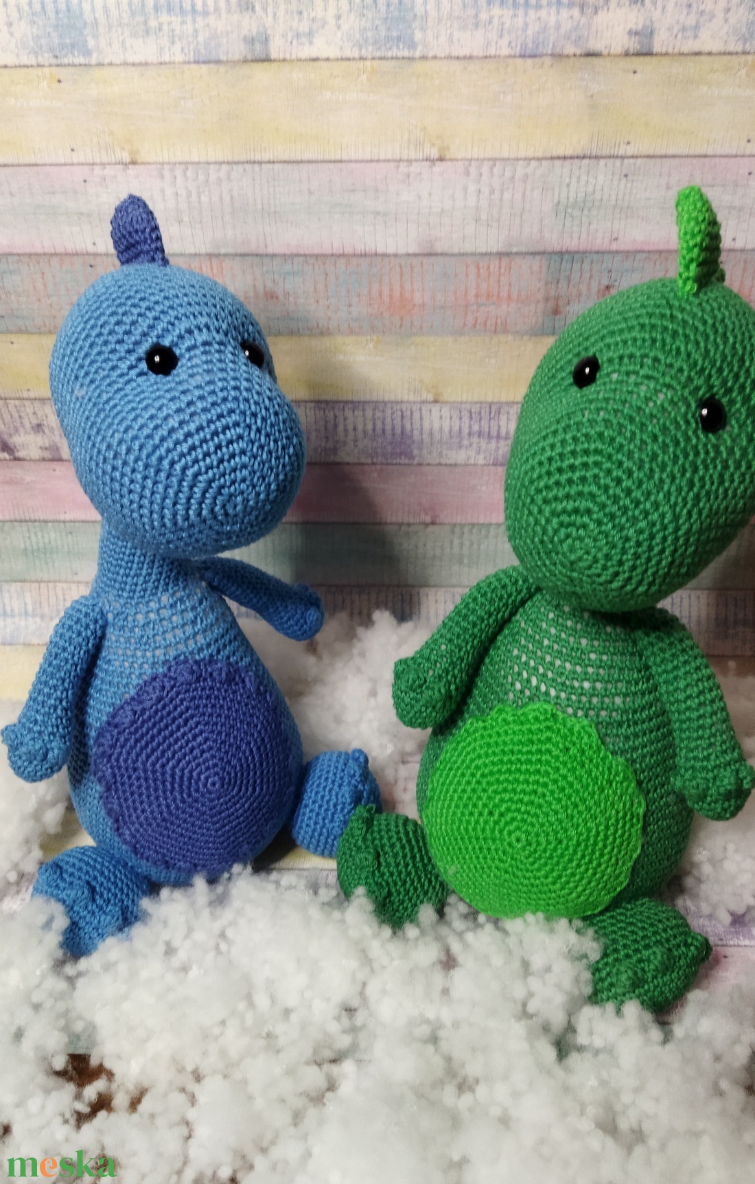 Horgolt dínó - játék & sport - plüssállat & játékfigura - plüss dínók - Meska.hu