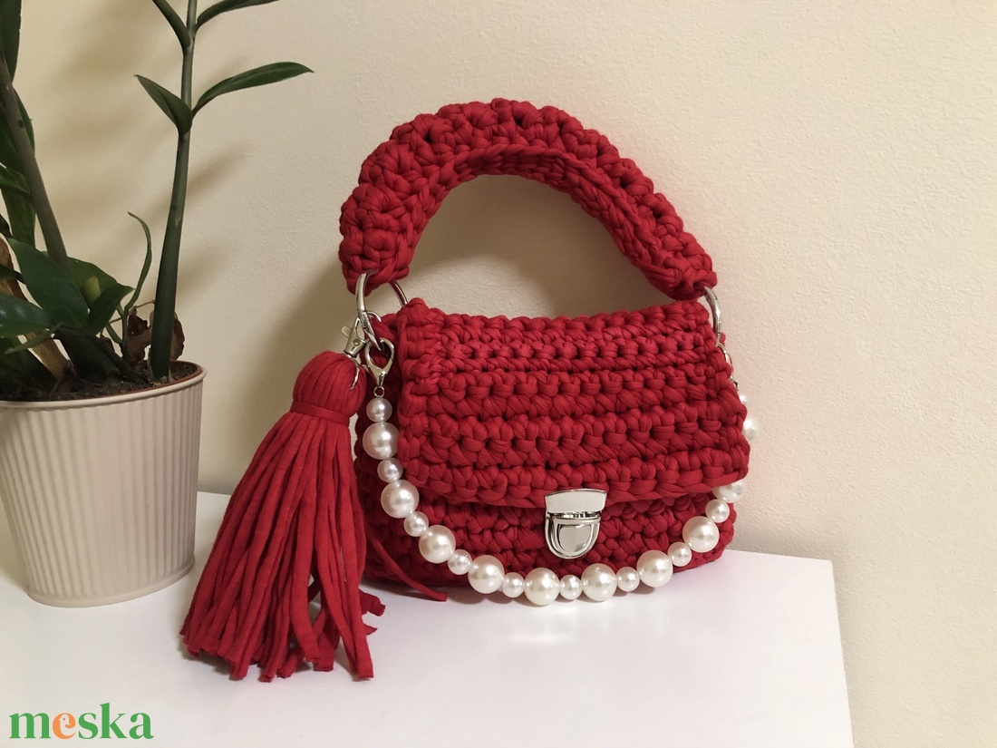 Horgolt Kézitáska - táska & tok - kézitáska & válltáska - alkalmi táska - Meska.hu