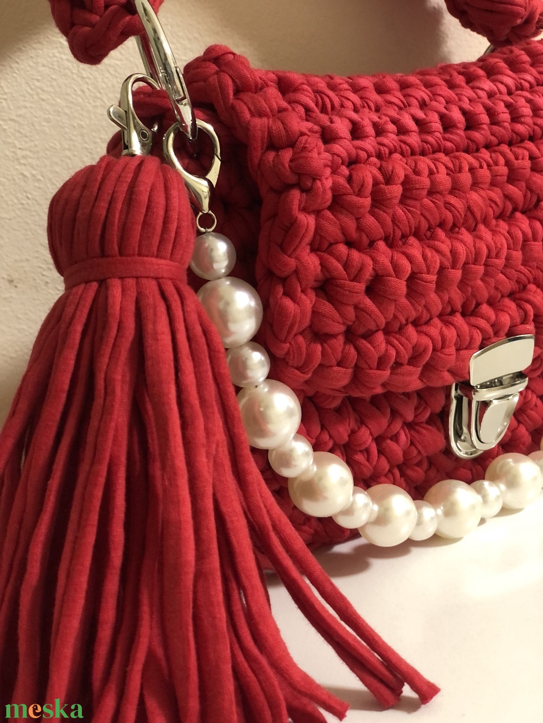 Horgolt Kézitáska - táska & tok - kézitáska & válltáska - alkalmi táska - Meska.hu