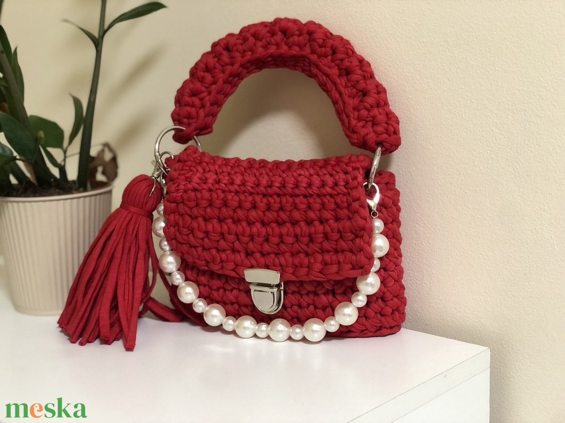 Horgolt Kézitáska - táska & tok - kézitáska & válltáska - alkalmi táska - Meska.hu