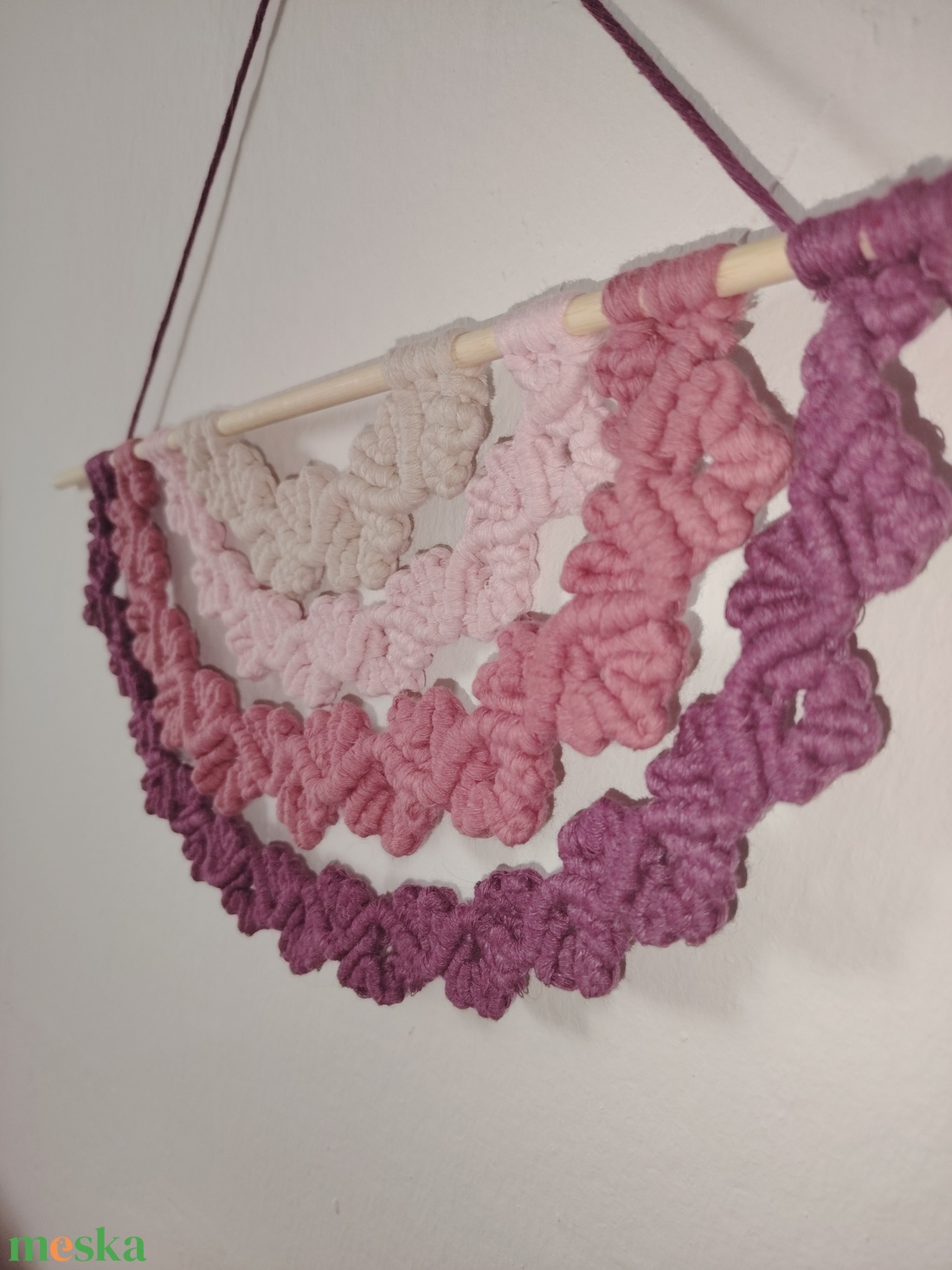 Makrame falidísz  - otthon & életmód - babaszoba, gyerekszoba - babaszoba dekoráció - Meska.hu