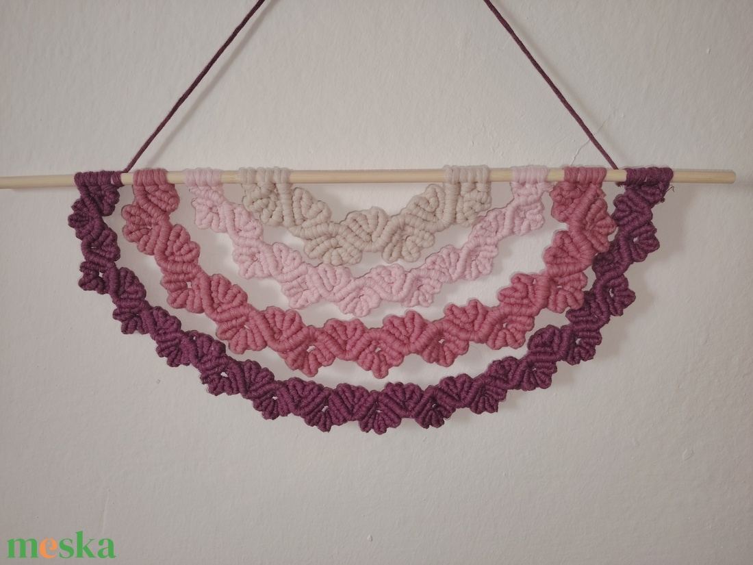 Makrame falidísz  - otthon & életmód - babaszoba, gyerekszoba - babaszoba dekoráció - Meska.hu
