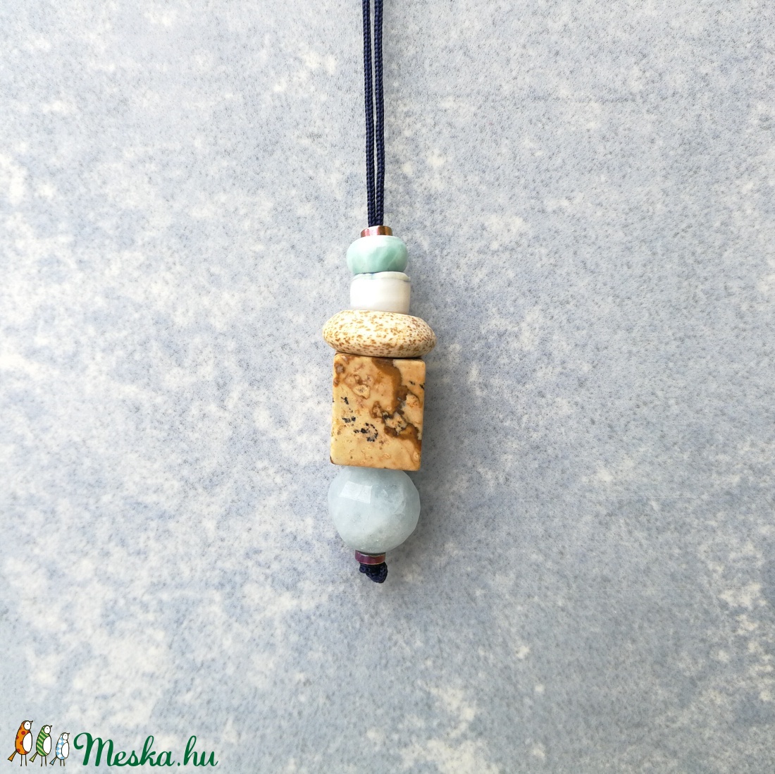 TOTEM hosszú drágakő nyaklánc - ékszer - nyaklánc - hosszú nyaklánc - Meska.hu