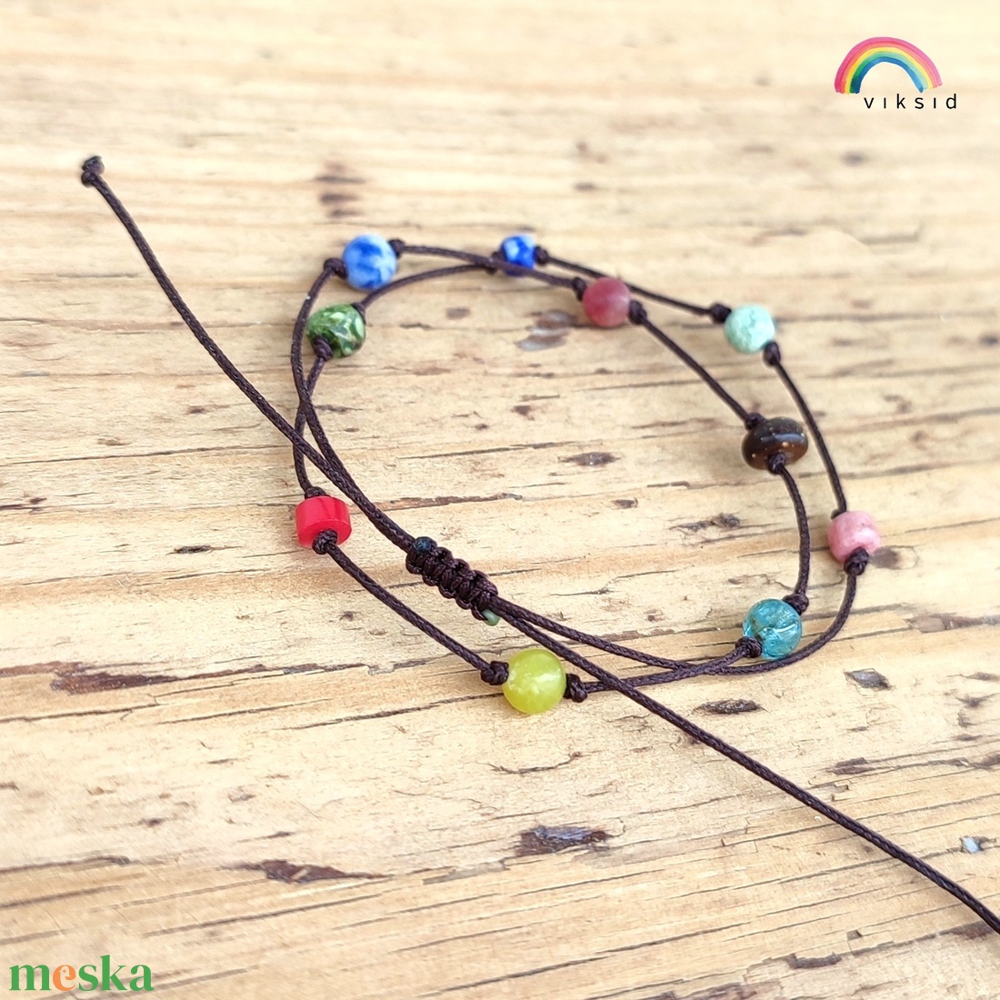 Ásvány bokalánc - ékszer - lábdísz és testékszer - bokalánc - Meska.hu