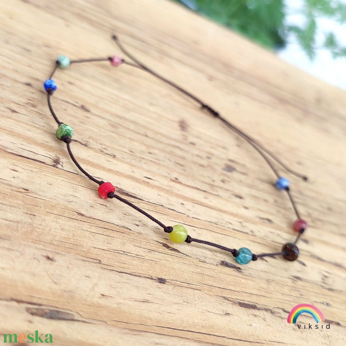 Ásvány bokalánc - ékszer - lábdísz és testékszer - bokalánc - Meska.hu