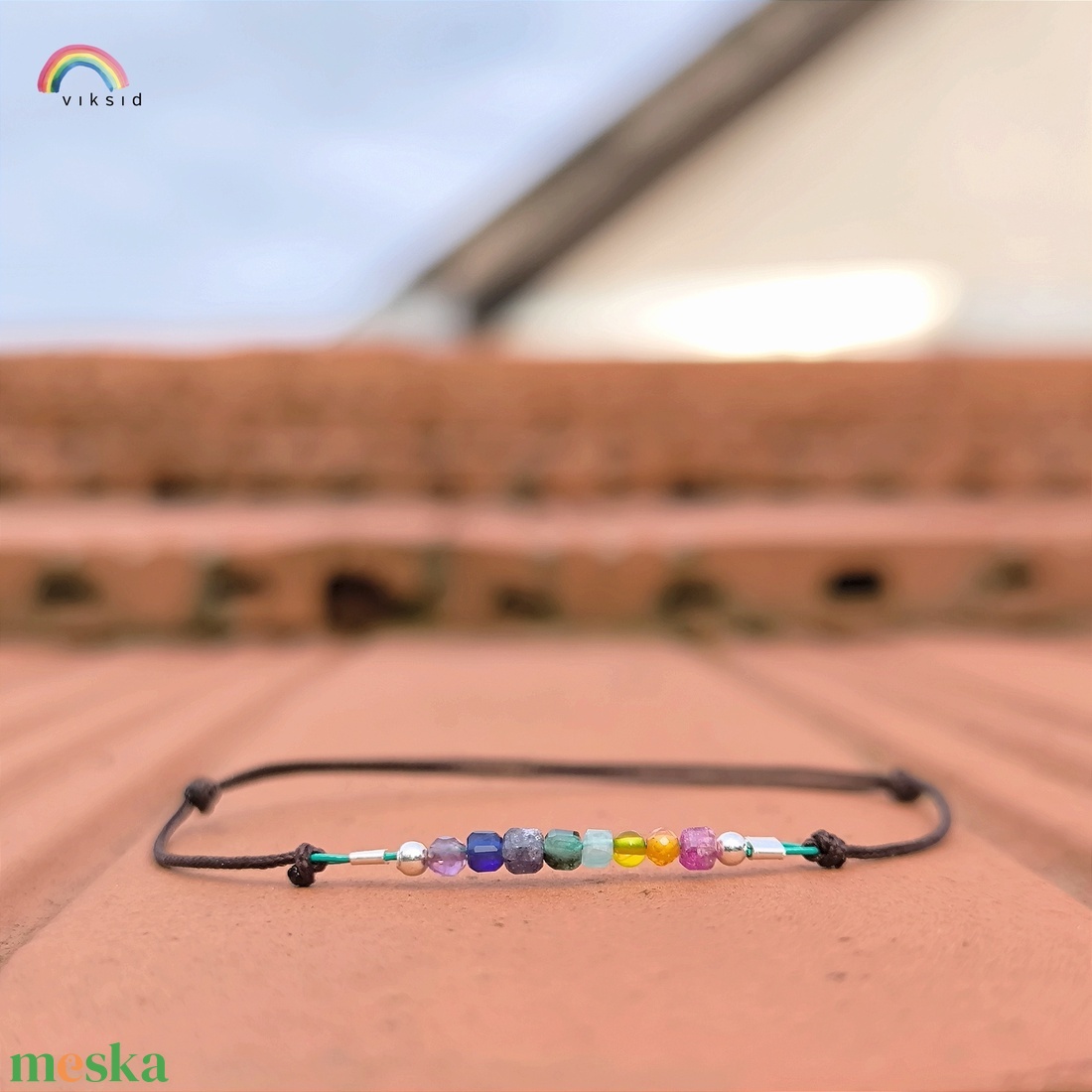 Szivárvány pálcika karkötő - ékszer - karkötő - charm karkötő - Meska.hu