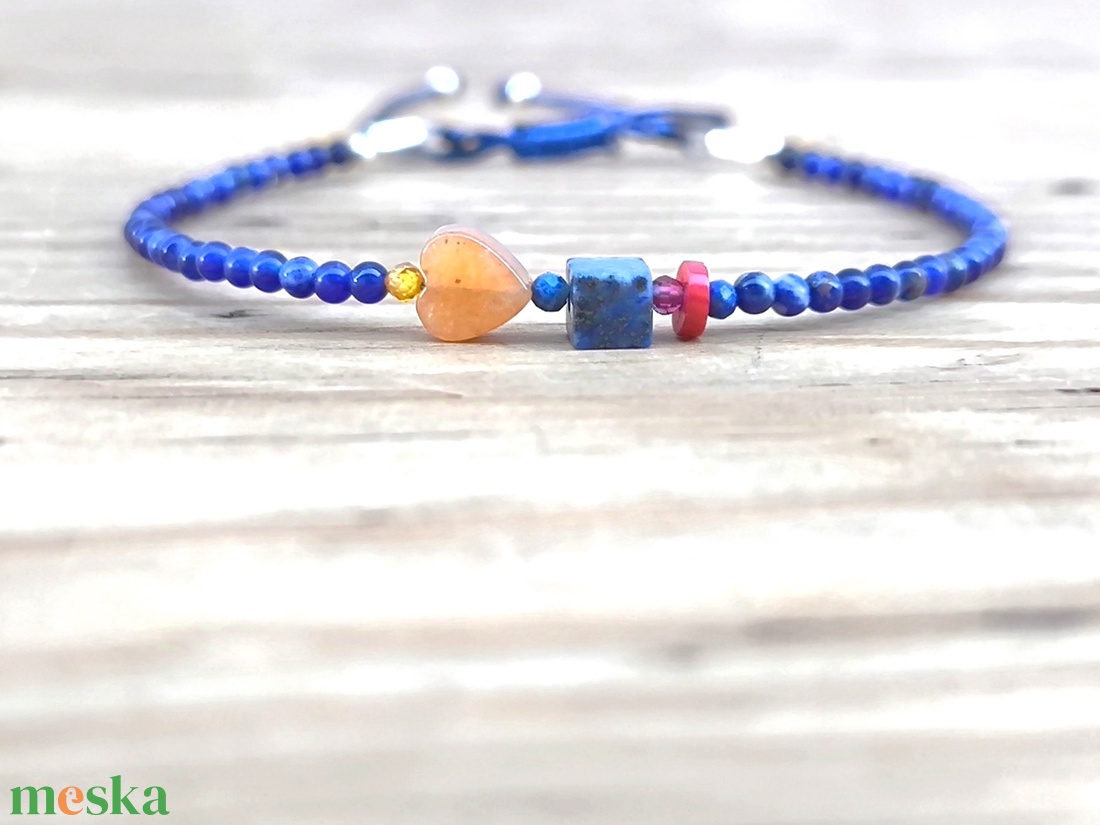 Lápisz lazuli karkötő - ékszer - karkötő - charm karkötő - Meska.hu Lápisz lazuli karkötő - ékszer - karkötő - charm karkötő - Meska.hu