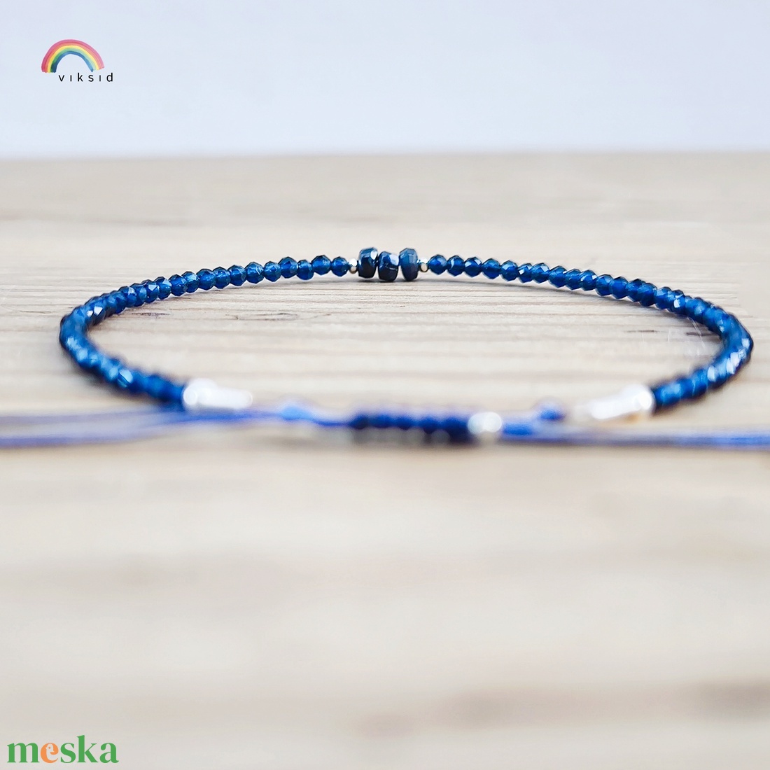 Zafír karkötő - ékszer - karkötő - ásványkarkötő - Meska.hu