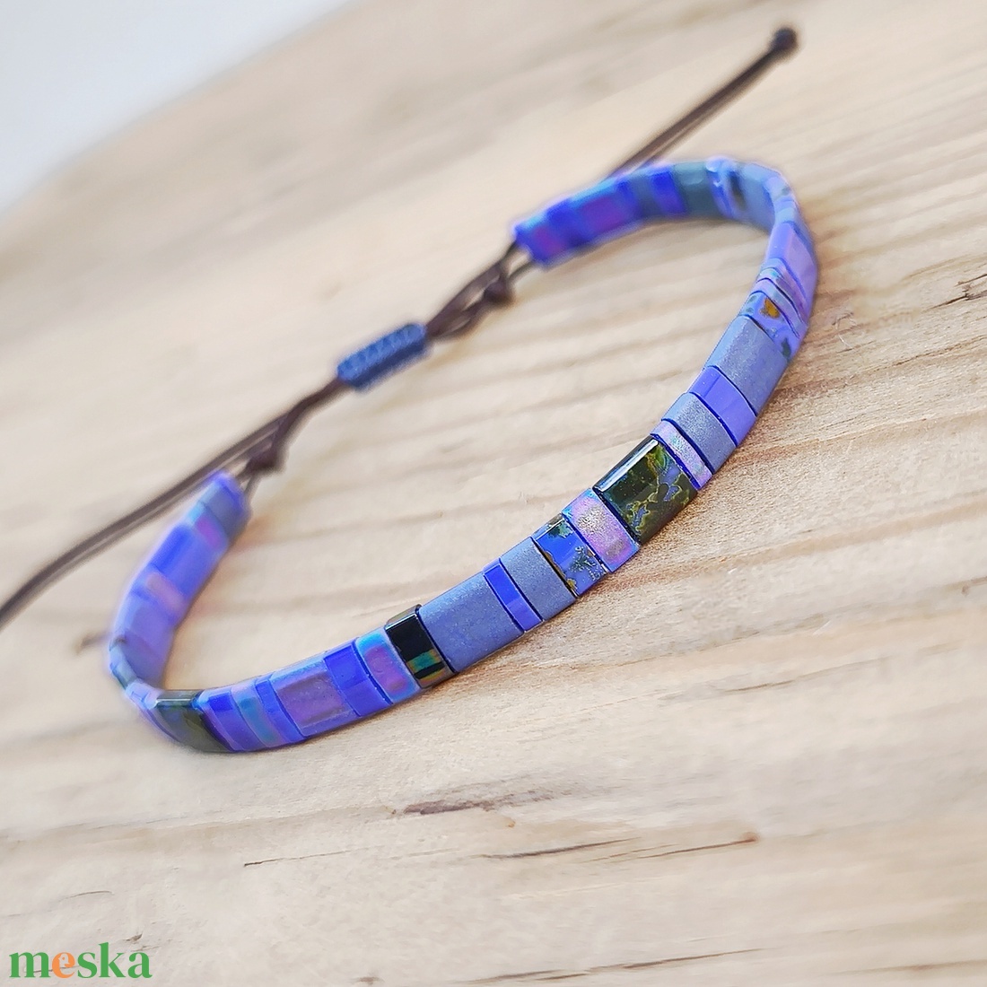 Selymes üveggyöngy karkötő - indigó - ékszer - karkötő - gyöngyös karkötő - Meska.hu Selymes üveggyöngy karkötő - indigó - ékszer - karkötő - gyöngyös karkötő - Meska.hu