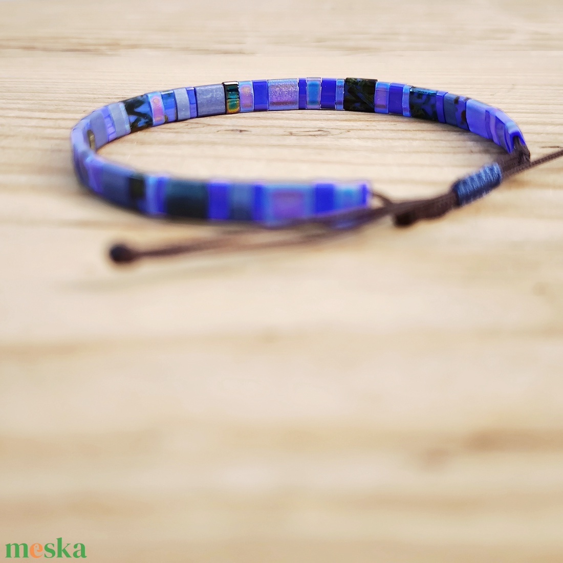 Selymes üveggyöngy karkötő - indigó - ékszer - karkötő - gyöngyös karkötő - Meska.hu Selymes üveggyöngy karkötő - indigó - ékszer - karkötő - gyöngyös karkötő - Meska.hu