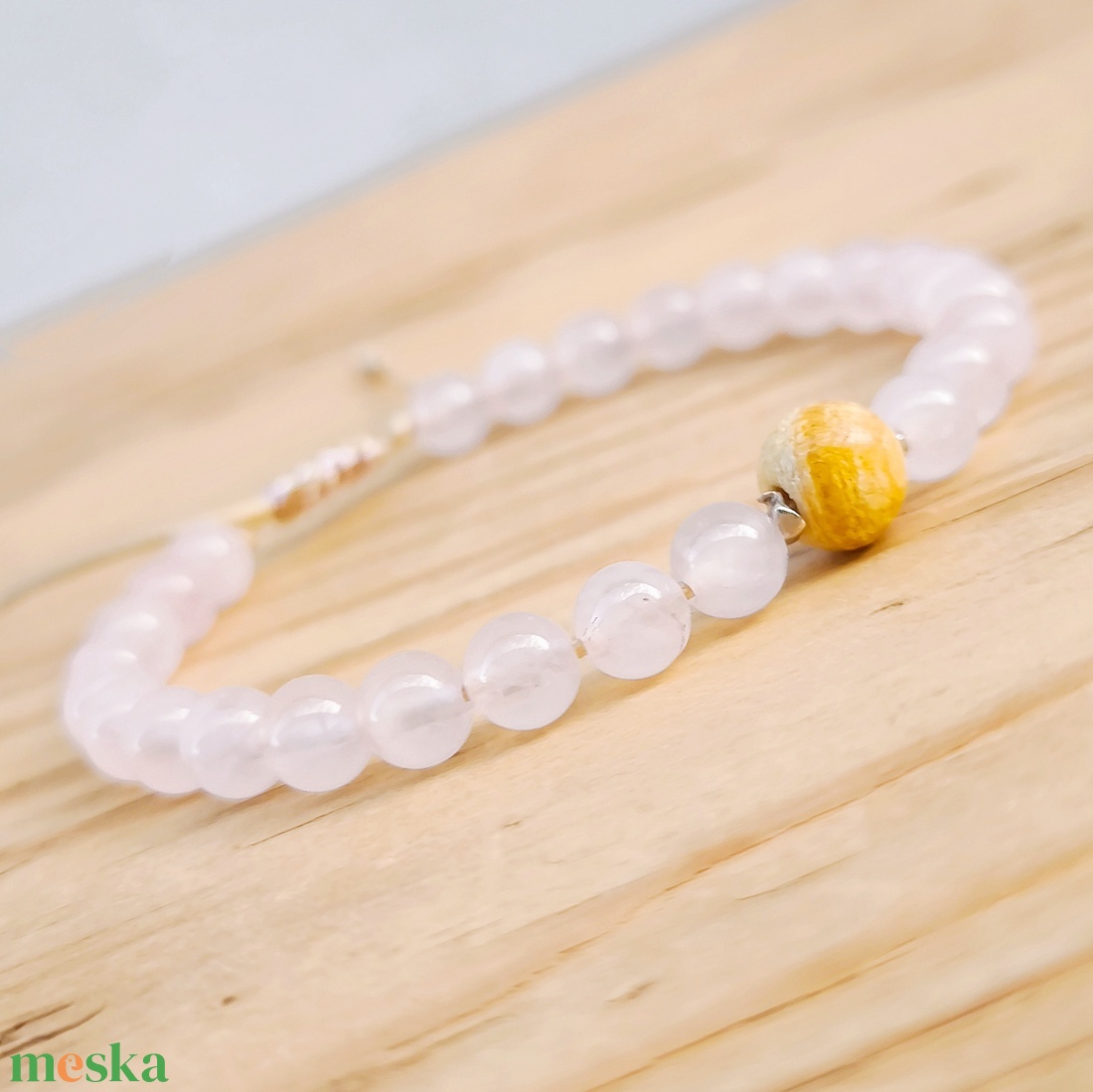 Rózsakvarc karkötő - ékszer - karkötő - ásványkarkötő - Meska.hu Rózsakvarc karkötő - ékszer - karkötő - ásványkarkötő - Meska.hu