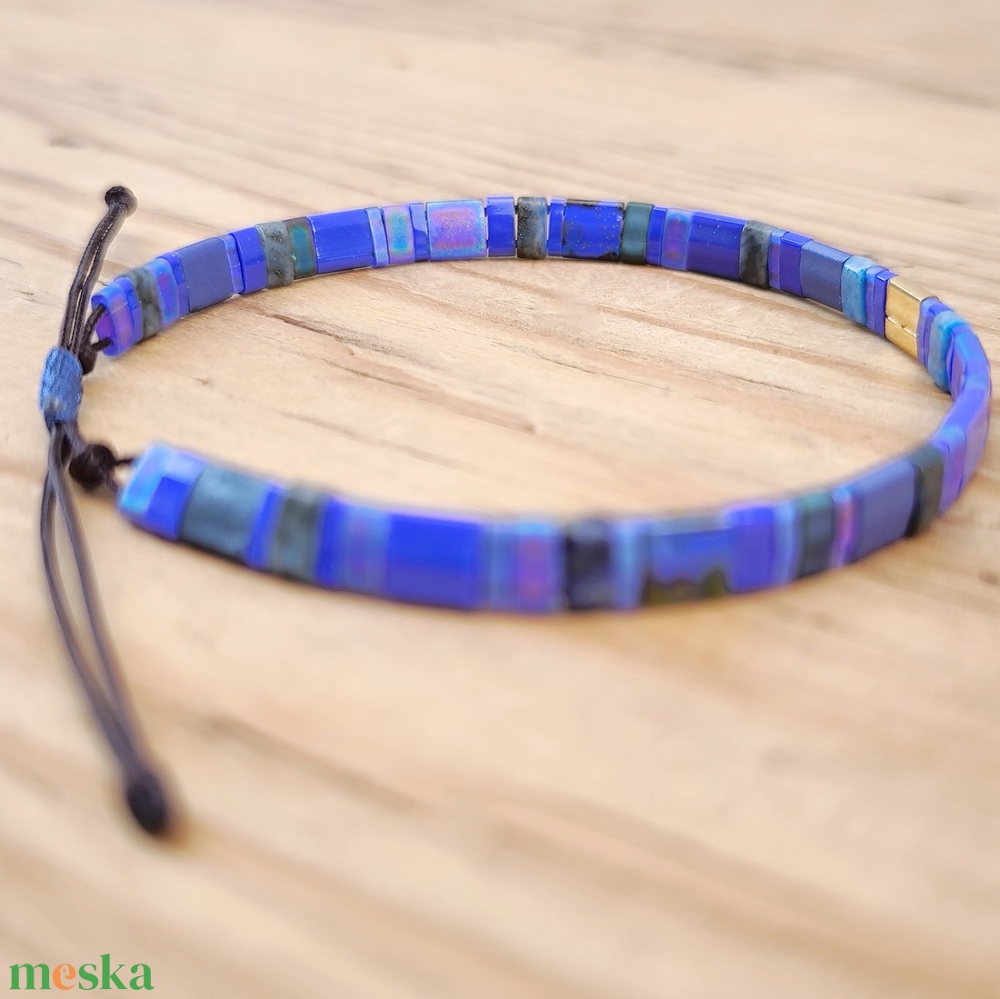 Selymes üveggyöngy karkötő - indigó - ékszer - karkötő - gyöngyös karkötő - Meska.hu Selymes üveggyöngy karkötő - indigó - ékszer - karkötő - gyöngyös karkötő - Meska.hu