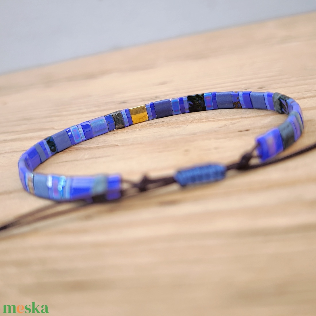 Selymes üveggyöngy karkötő - indigó - ékszer - karkötő - gyöngyös karkötő - Meska.hu Selymes üveggyöngy karkötő - indigó - ékszer - karkötő - gyöngyös karkötő - Meska.hu