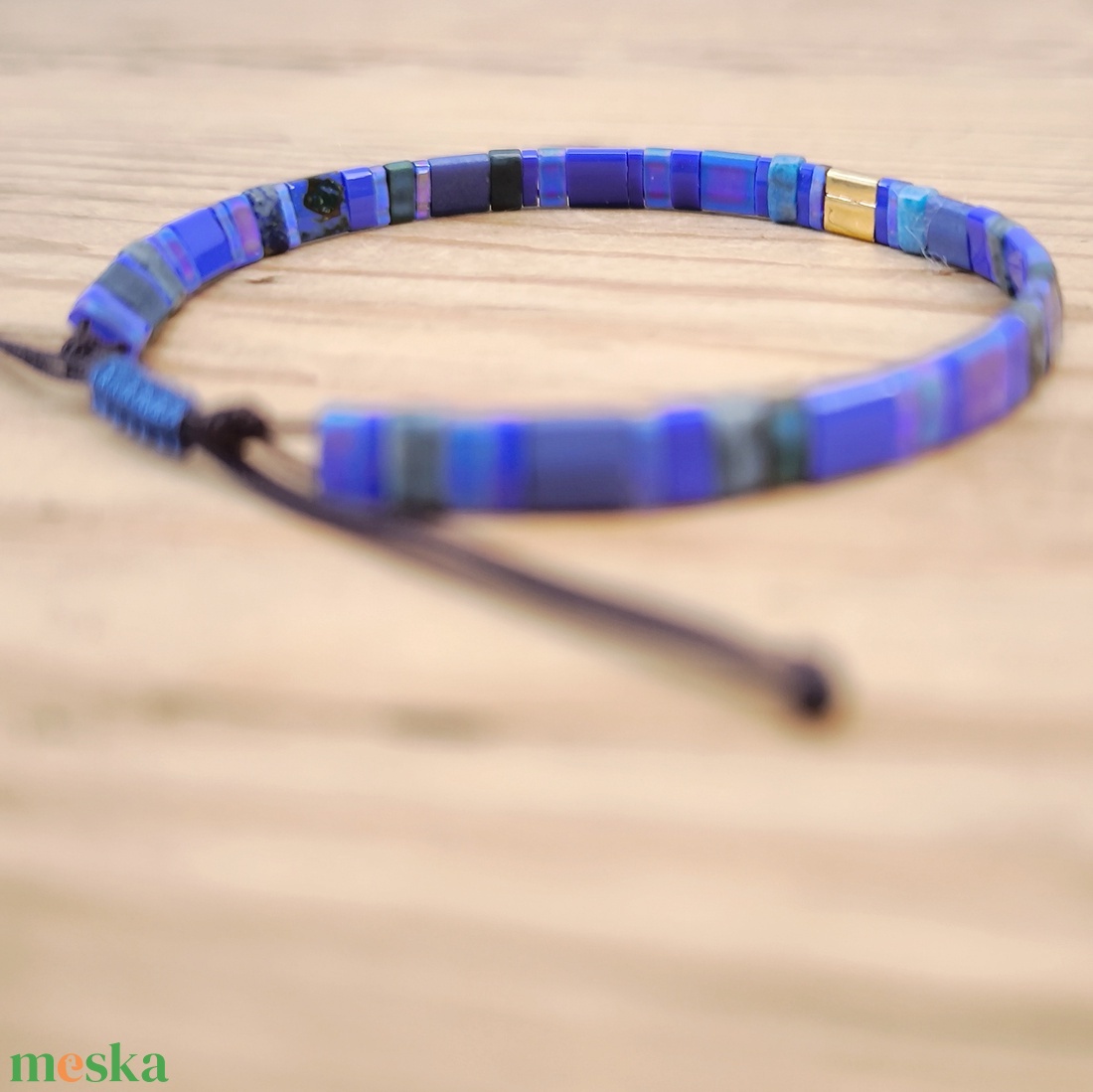 Selymes üveggyöngy karkötő - indigó - ékszer - karkötő - gyöngyös karkötő - Meska.hu Selymes üveggyöngy karkötő - indigó - ékszer - karkötő - gyöngyös karkötő - Meska.hu