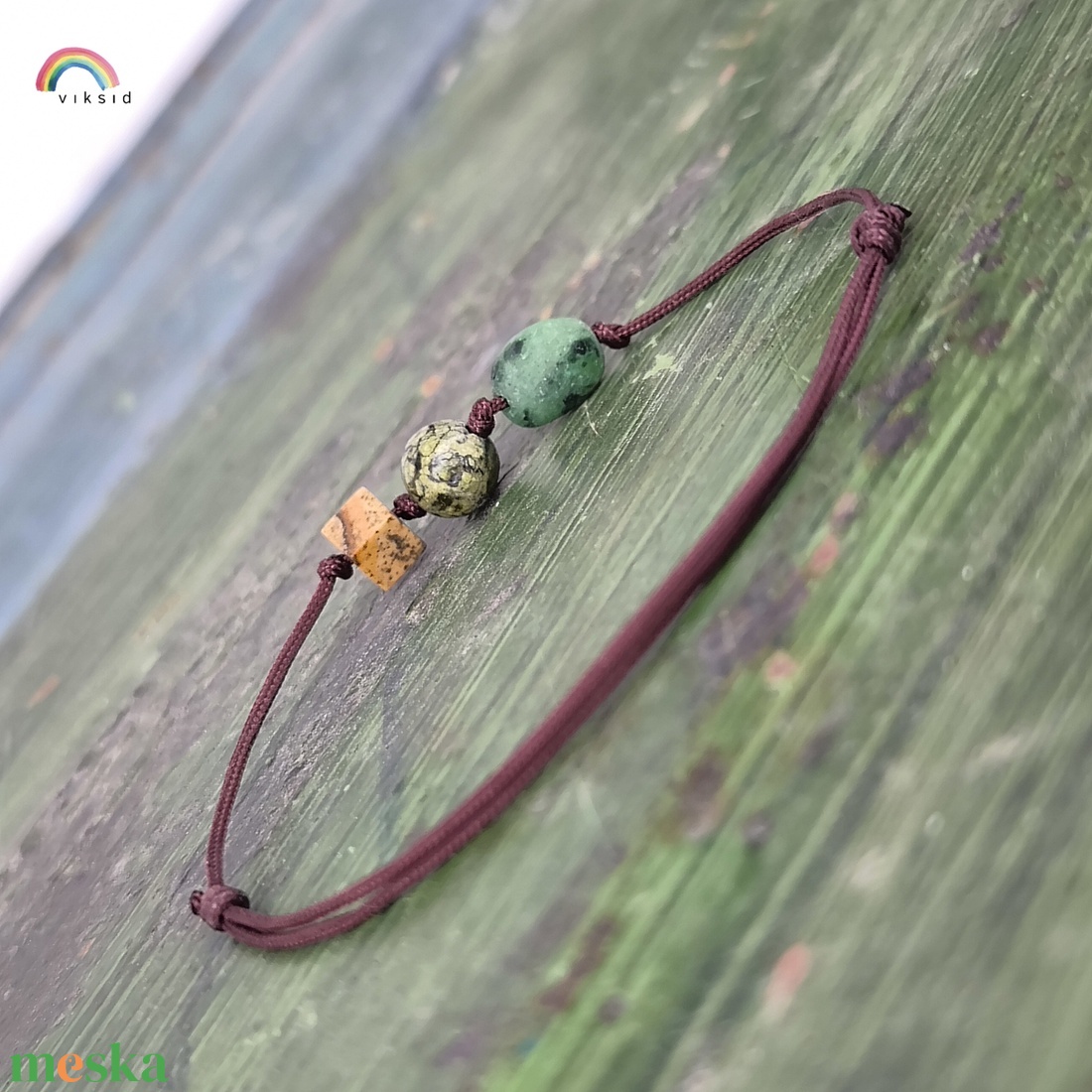 Ásvány egyszál karkötő - ékszer - karkötő - karkötő medállal - Meska.hu