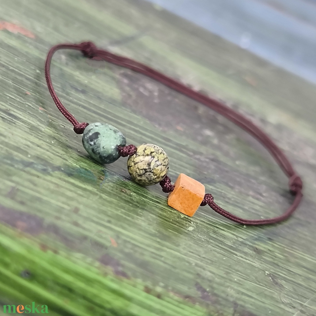 Ásvány egyszál karkötő - ékszer - karkötő - karkötő medállal - Meska.hu