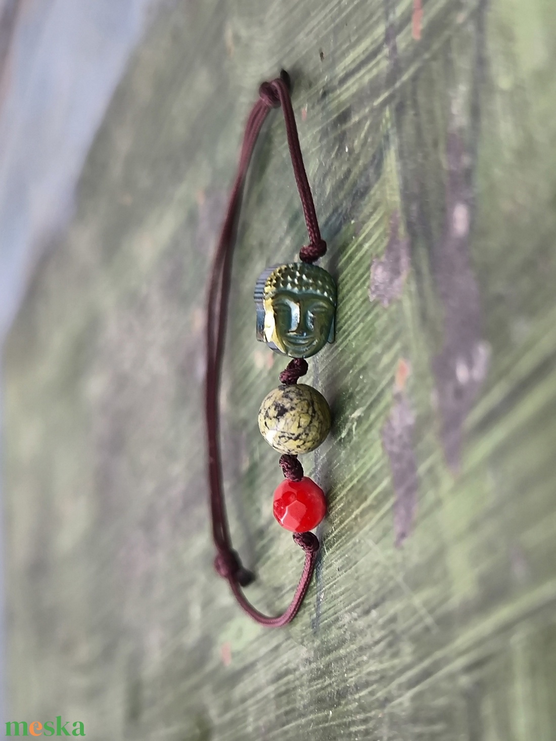 Buddha egyszál karkötő - ékszer - karkötő - karkötő medállal - Meska.hu