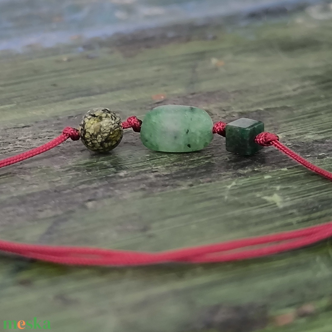 Ásvány egyszál karkötő - ékszer - karkötő - karkötő medállal - Meska.hu