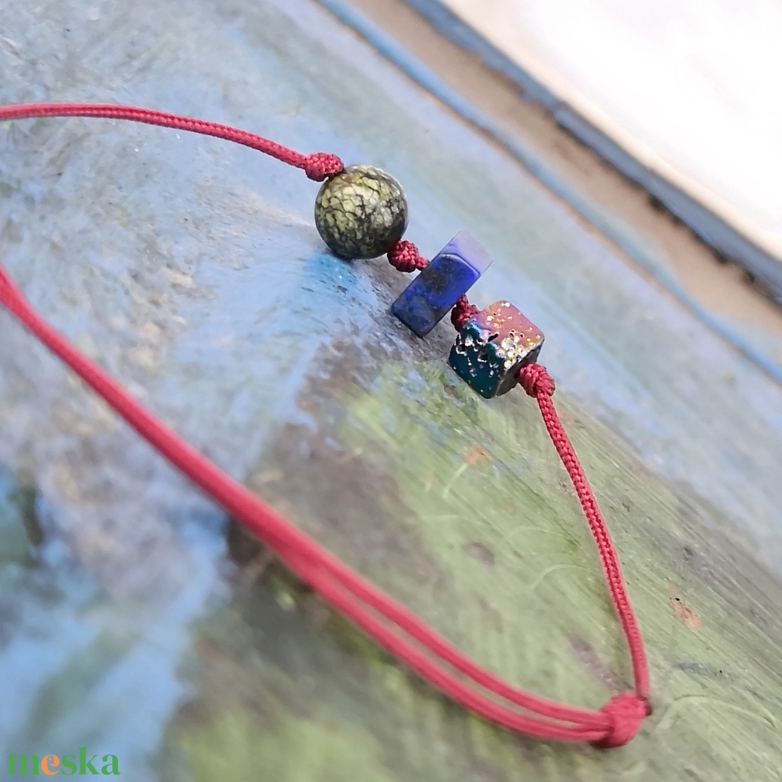 Ásvány egyszál karkötő - ékszer - karkötő - karkötő medállal - Meska.hu