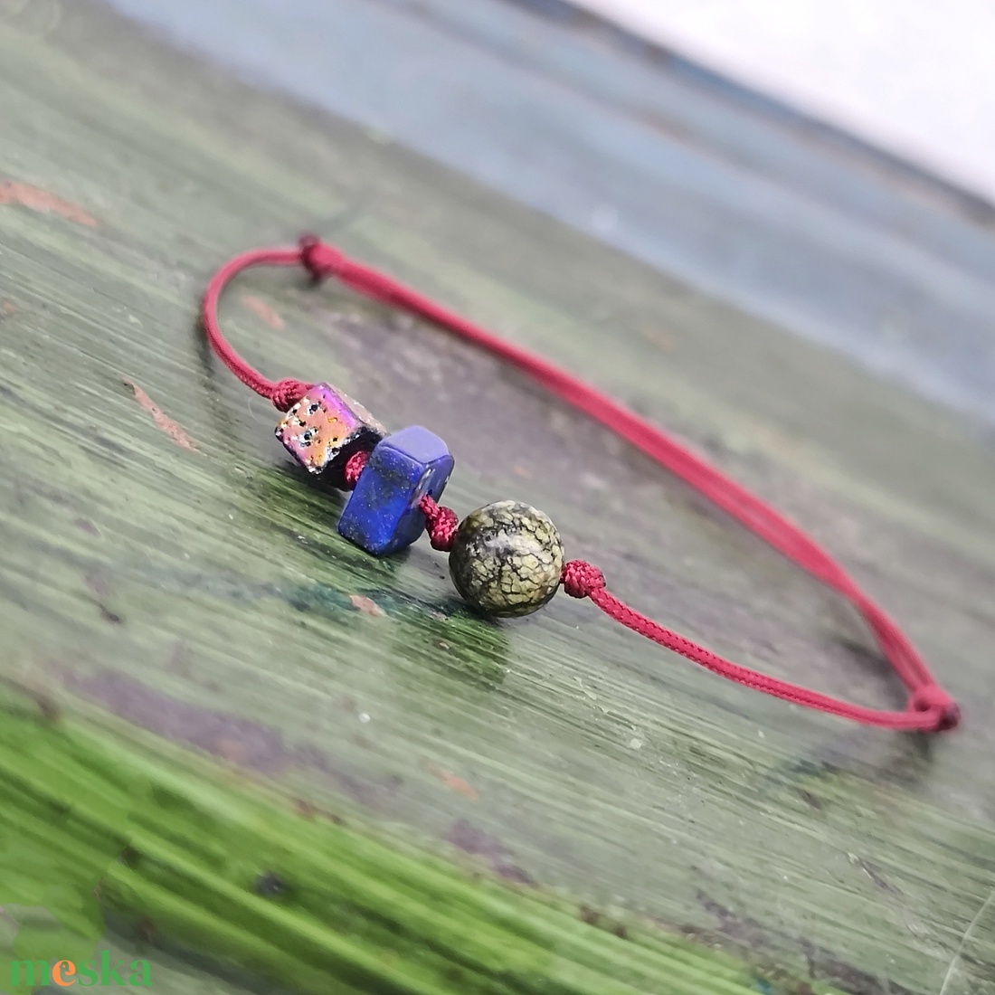 Ásvány egyszál karkötő - ékszer - karkötő - karkötő medállal - Meska.hu