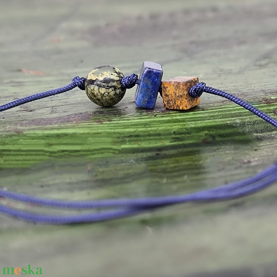 Ásvány egyszál karkötő - ékszer - karkötő - karkötő medállal - Meska.hu