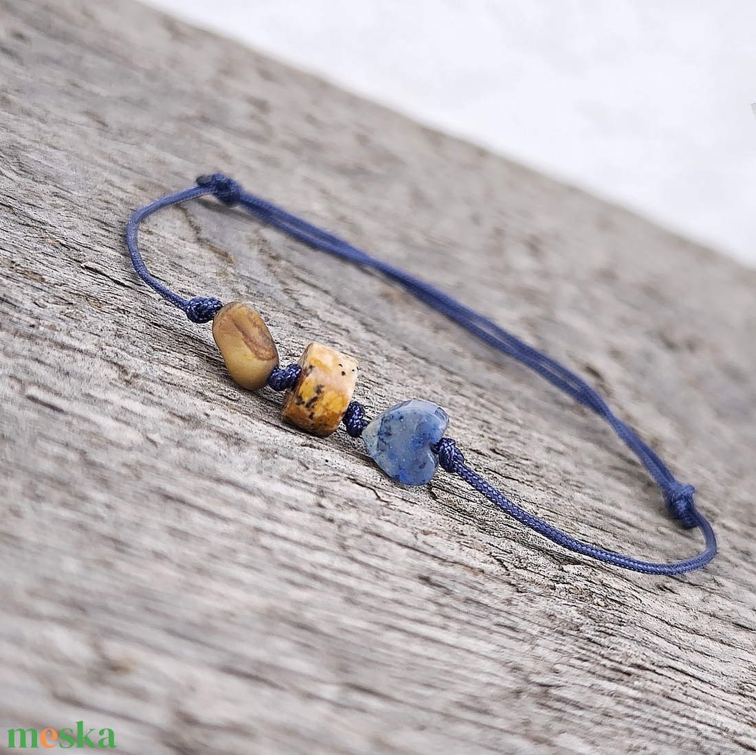 Ásvány egyszál karkötő - ékszer - karkötő - karkötő medállal - Meska.hu