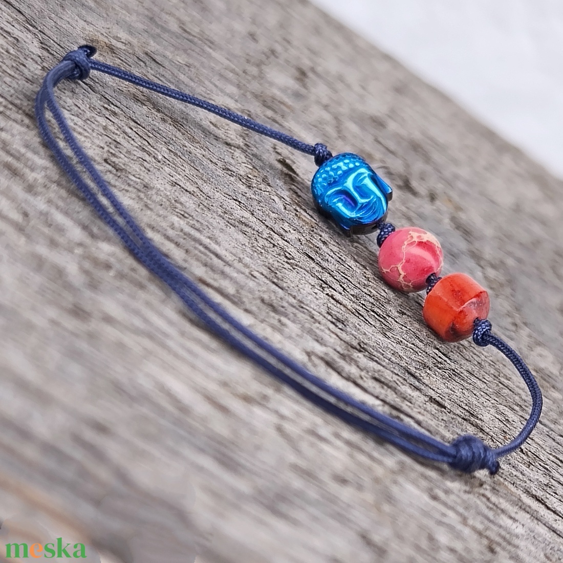 Buddha egyszál karkötő - ékszer - karkötő - karkötő medállal - Meska.hu