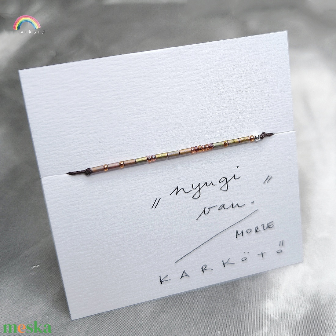 Morze karkötő / nyugi van. - ékszer - karkötő - karkötő medállal - Meska.hu