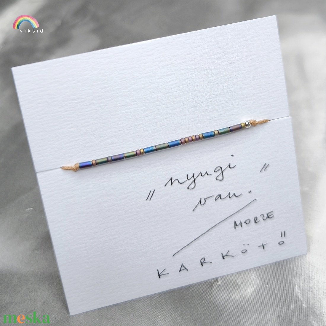 Morze karkötő / nyugi van. - ékszer - karkötő - karkötő medállal - Meska.hu