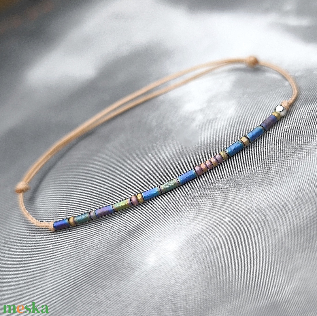 Morze karkötő / nyugi van. - ékszer - karkötő - karkötő medállal - Meska.hu